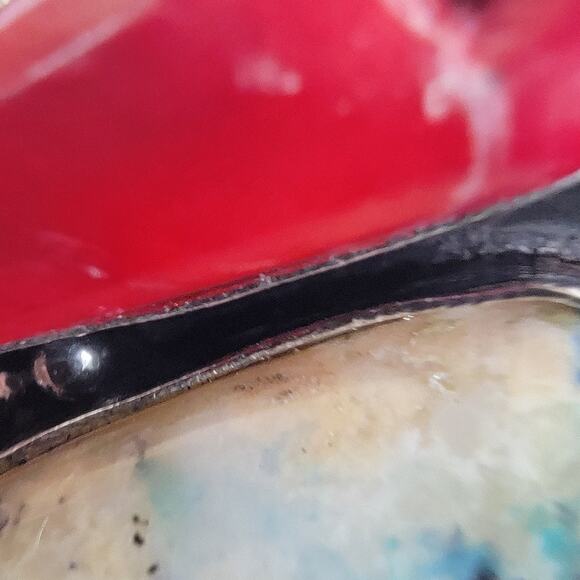 Handmade Silver Pendant – Dendritic Opal & Red Jasper + 20" Silver Snake Chain - Picture 8 of 9